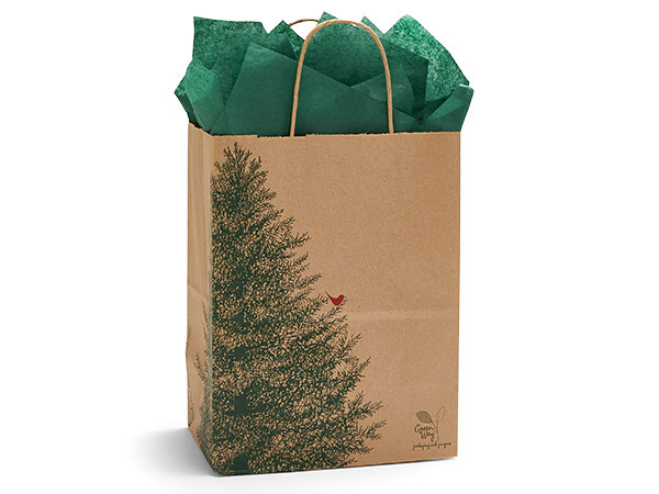 Evergreen 100% Recycled Paper Bags, Cub 8x4.75x10.25", 100 Pack