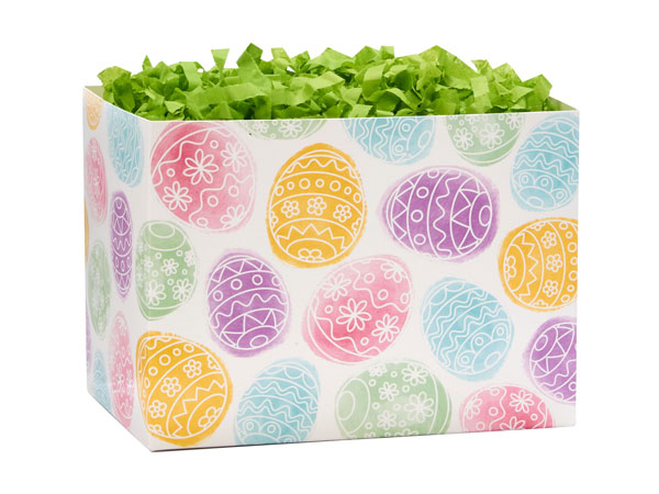 Easter Eggs Basket Box, Small 6.75x4x5", 6 Pack