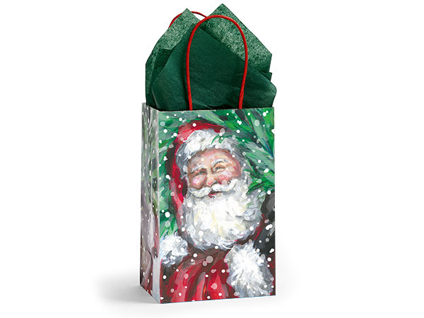 *Enchanted Santa Paper Gift Bag, Rose 5.25x3.5x8.25", 100 Pack