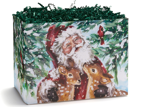 Enchanted Santa Basket Box Large 10.25x6x7.5", 6 Pack