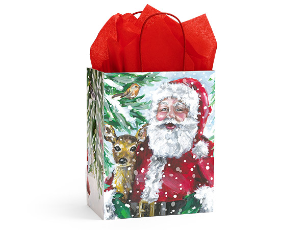 Enchanted Santa Paper Gift Bag, Cub 8x4.75x10", 25 Pack