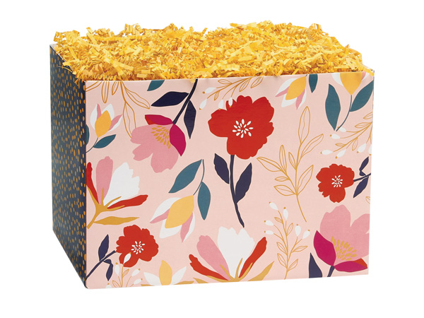 Floral Blush Basket Box, Small 6.75x4x5", 6 Pack