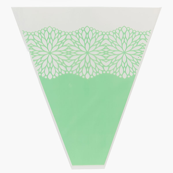 Blossomy Mint Green Bouquet Sleeve, 4 x 18 x 17", 50 Pack