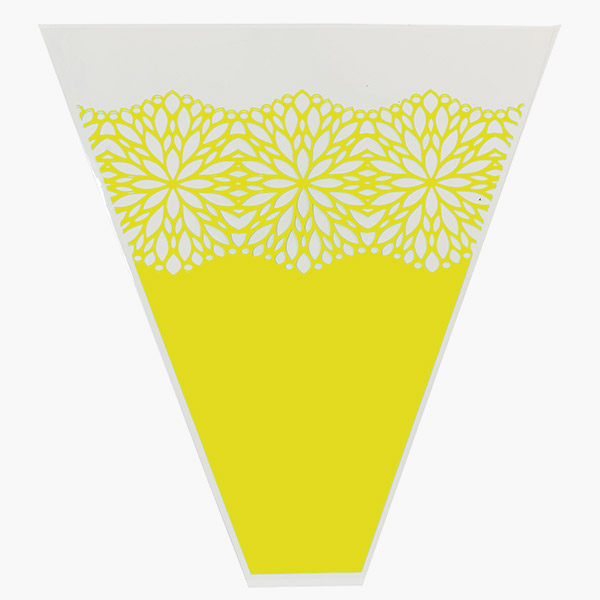 Blossomy Yellow Bouquet Sleeve, 4 x 18 x 17", 50 Pack