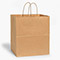 Natural Brown Kraft Shopping Bags, Filly 13x7x13", 100 Pack-thumbnail
