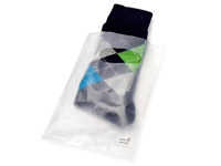 14x3x21 Frosted Clear Merchandise Bags Die Cut Handle 2.5 mil