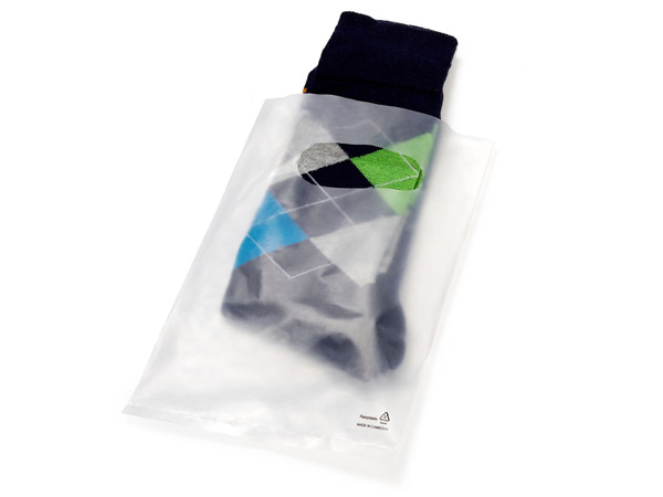 6x9" Frosted Clear Merchandise Bags Die Cut Handle 2.0 mil