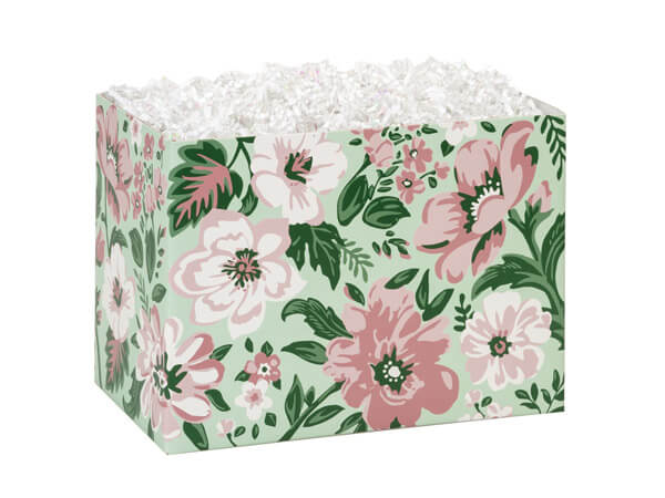 *Fresh Mint Floral Basket Box, Small 6.75x4x5", 6 Pack