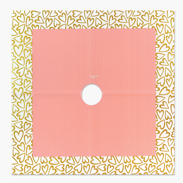 Heart Delights Pink Floral Wrapping Paper Sheets 24"x24", 100 Pack