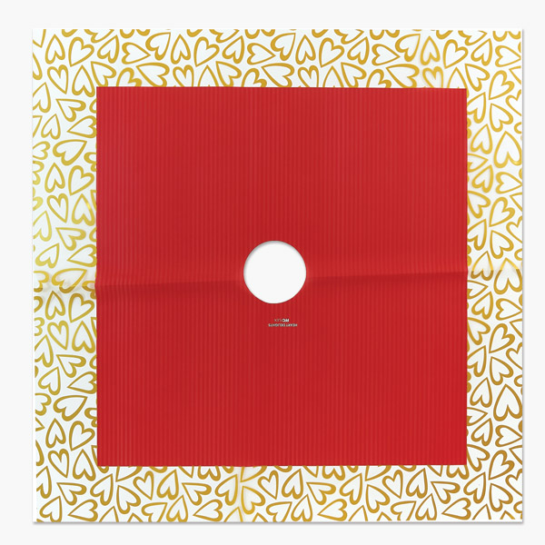 Heart Delights Red Floral Wrapping Paper Sheets 24"x24", 100 Pack