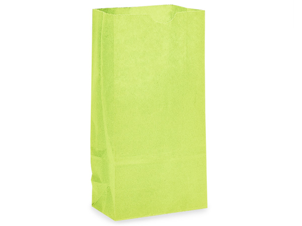 Lime Green 8 lb Gift Sacks, 6.25x4x12.5", 500 Pack
