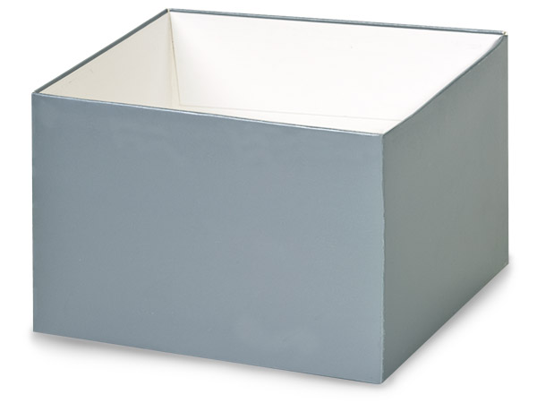 Metallic Silver Box Base, 6x6x4", 25 Pack