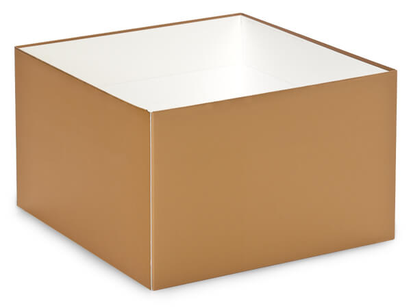 Metallic Gold Box Base, 8x8x5", 25 Pack
