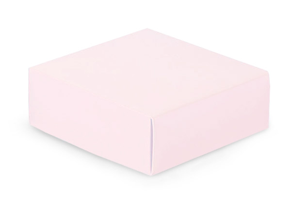Matte Blush Pink Box Lid, 4x4x1.5", 25 Pack
