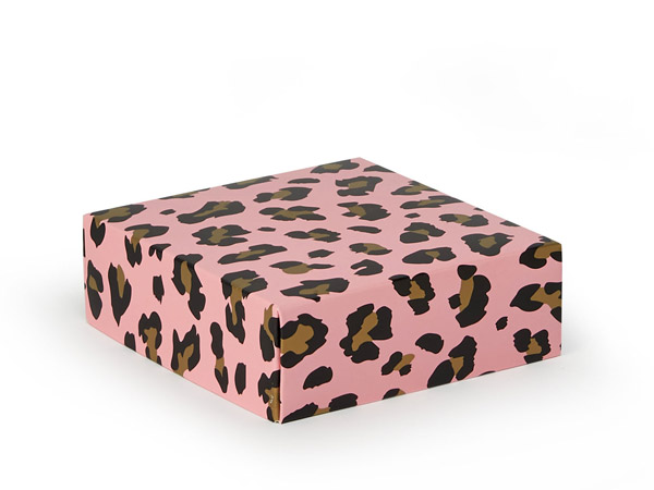 Lipstick Leopard Box Lid, 4x4x1.5", 25 Pack
