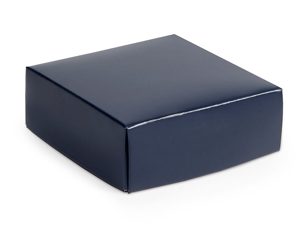 Matte Navy Blue Box Lid, 4x4x1.5", 25 Pack