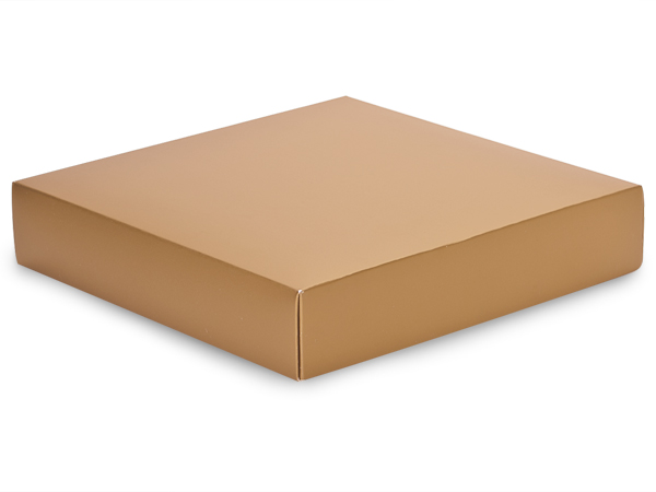 Metallic Gold Box Lid, 10x10x2", 25 Pack