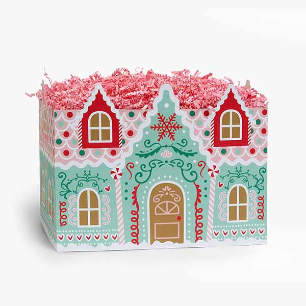Gingerbread Medley Basket Box, Large 10.25 x 6 x 7.5", 6 Pack