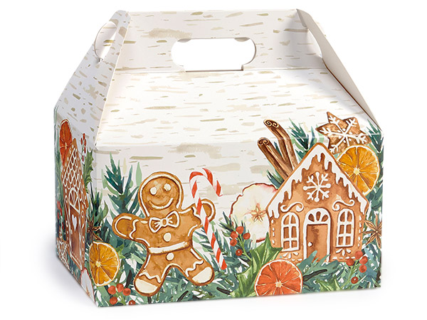 Gingerbread Spice Gable Box 9.5x5x5", 6 Pack