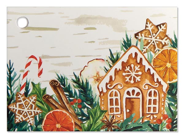 Gingerbread Spice Theme Gift Card 3.75x2.75", 6 Pack
