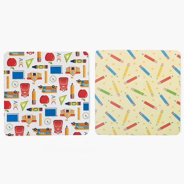 Back To School Cookie Backer Cards, 4.375x4.375", 25 Pk