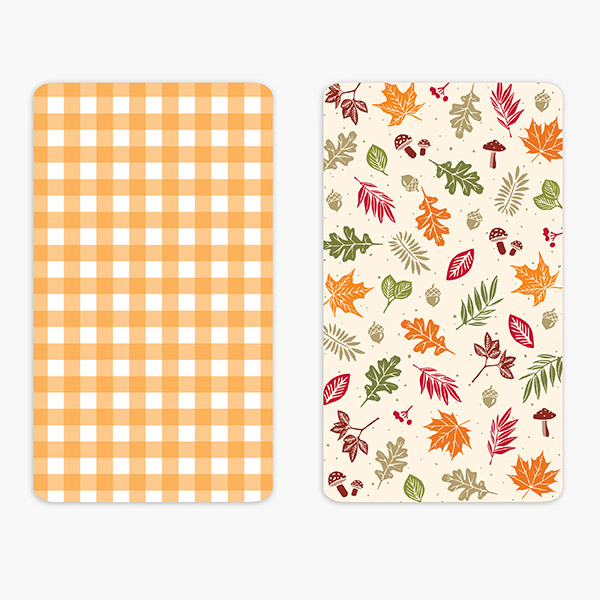 Fall Plaid Cookie Backer Cards, 3.75 x 6.5", 25 Pk