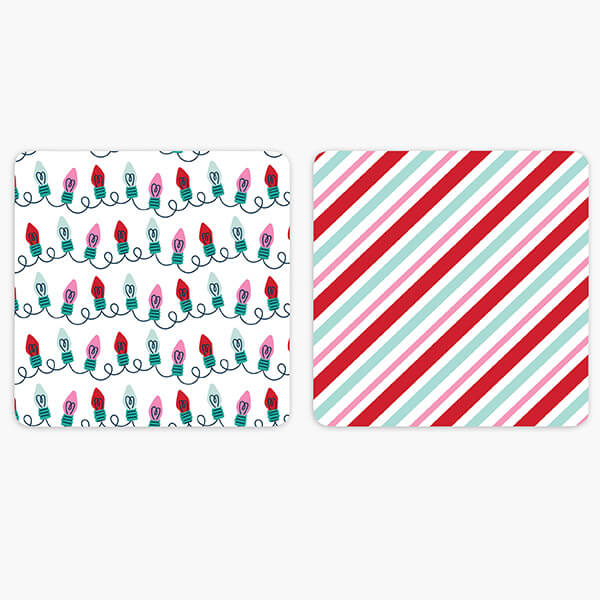 Holiday Lights Cookie Backer Cards, 4.375 x 4.375", 25 Pk