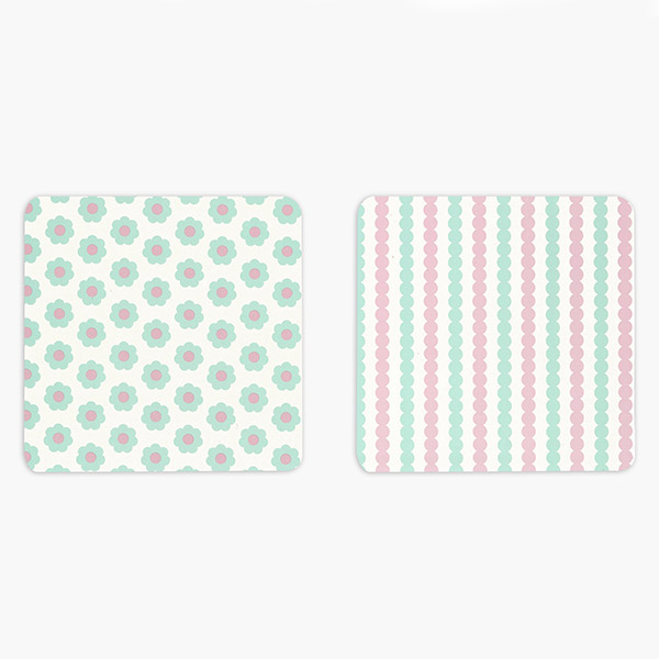 Pastel Floral Cookie Backer Cards, 4.375x4.375", 25 Pk