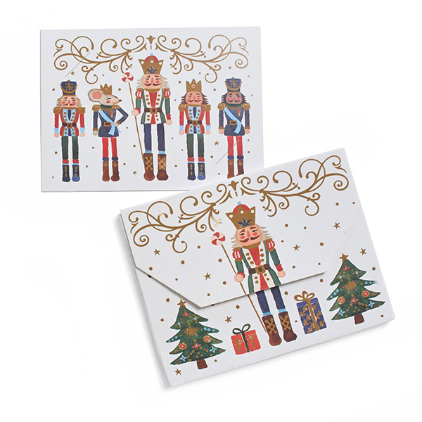 Nutcracker Noel Gift Card Holders, 4.5 X 3.5 X 3/8", 12 Pack