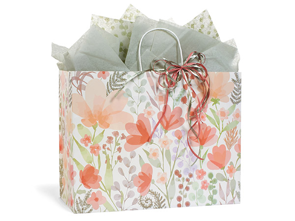 Garden Delight Paper Gift Bags, Vogue 16x6x12", 200 Pack