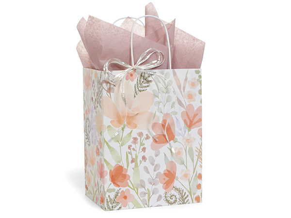 Garden Delight Paper Gift Bags, Cub 8x4.75x10", 25 Pack