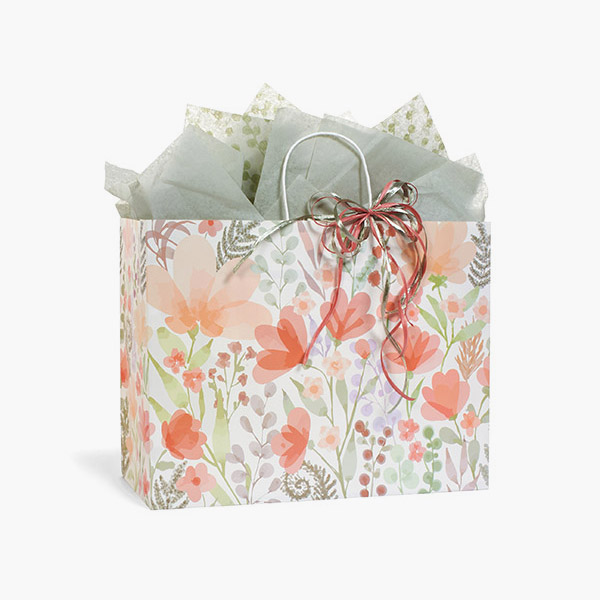 *Garden Delight Paper Gift Bags, Vogue 16x6x12", 25 Pack