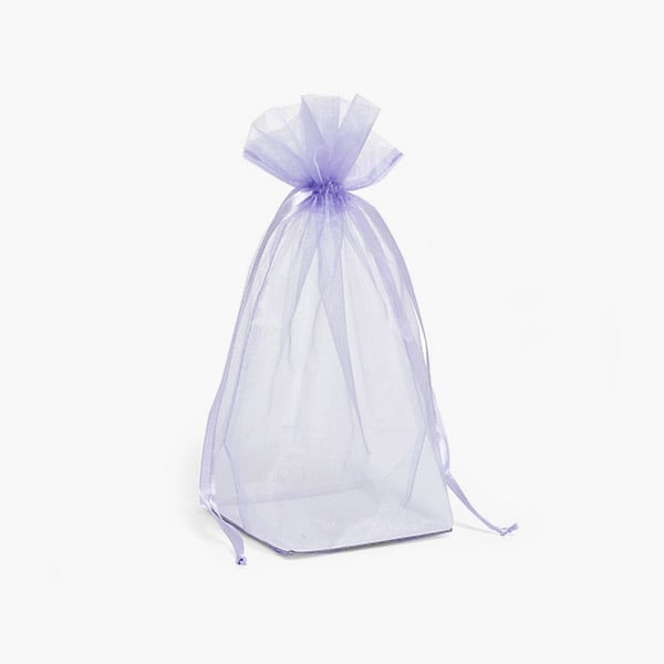 *Lavender Square Gusseted Sheer Bag 4x4x10", 10 Pack