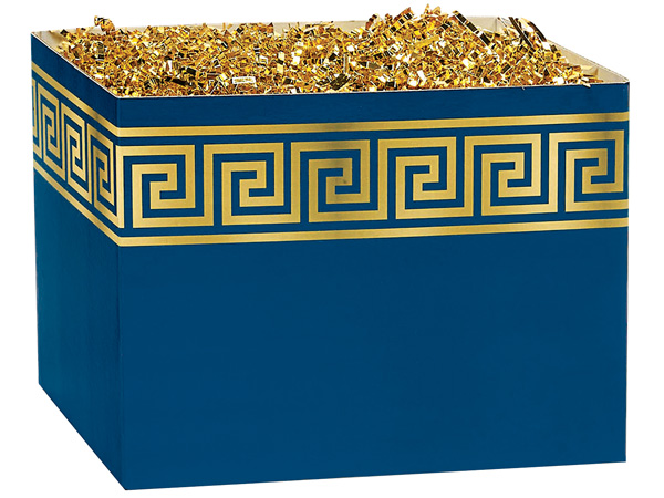 Greek Key Basket Boxes, Large 10.25x6x7.5", 6 Pack
