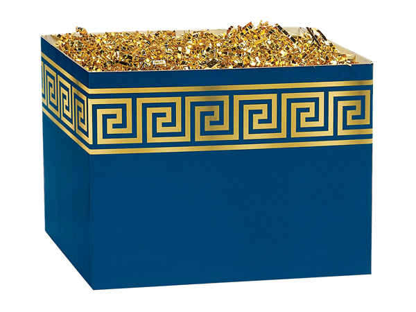 Greek Key Basket Boxes, Small 6.75x4x5", 6 Pack