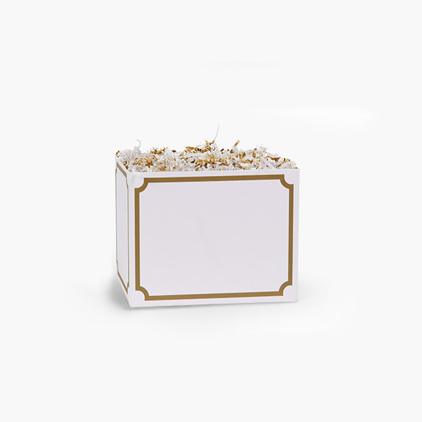 Gold Luxe Basket Box, Small 6.75x4x5", 6 Pack