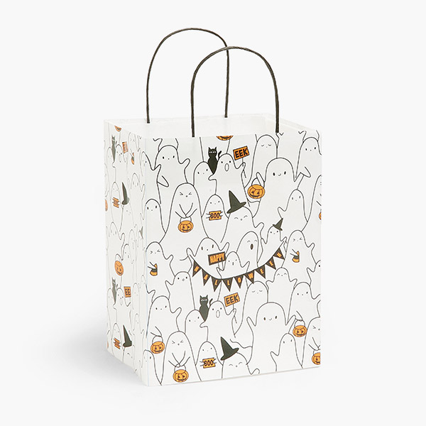 Ghost Party Paper Gift Bags Cub 8x4.75x10.25", 25 Pack