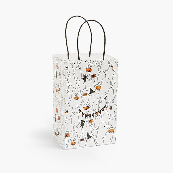 Ghost Party Paper Gift Bags Rose 5.25x3.25x8.25",25 Pack