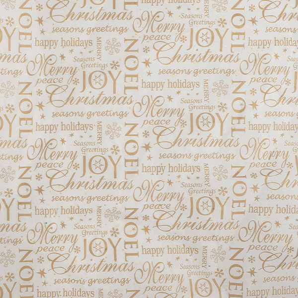 Noel Glitter Tissue Paper, 20x30", Bulk 200 Sheet Pack