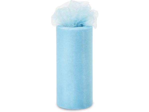 Blue Sky Glimmer Tulle Ribbon, 6"x25 yards