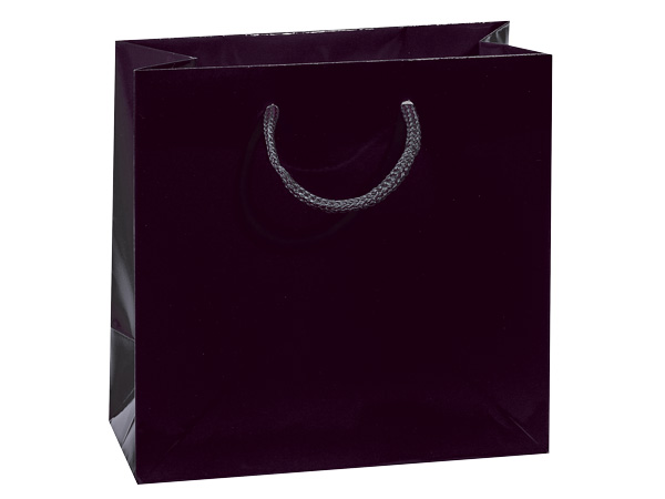Black Gloss Gift Bags, Petite 4x2.5x4", 10 Pack