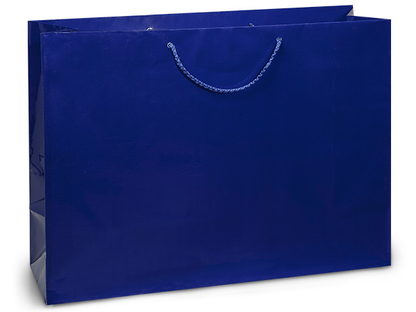 Royal Blue Gloss Vogue Gift Bags 10 Pk 16x6x12 inch