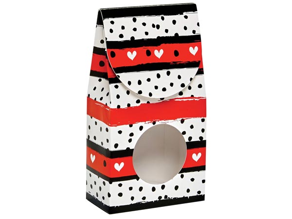 *Hearts and Dots Gourmet Window Box Small 3.5x1.75x6.5", 6 Pack