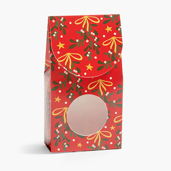 Mistletoe Bows Gourmet Window Box, Small 3.5x1.75x6.5", 6 Pack