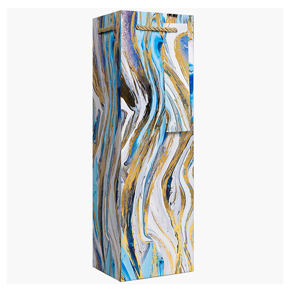 Marbleized Magic Bottle Gift Bags, 4.5" w x 14" h x 4.5" d, 60 pack