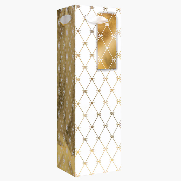 Beautiful Bows Bottle Gift Bags, 4.5" w x 14" h x 4.5" d, 60 pack