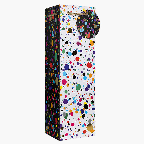 Splatter Bottle Gift Bags, 4.5" w x 14" h x 4.5" d, 60 pack