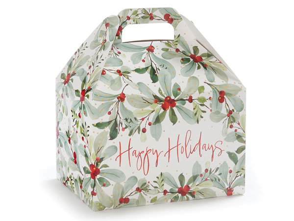 Holiday Berries Gable Box, 8.5x4.75x5.5", 6 Pack