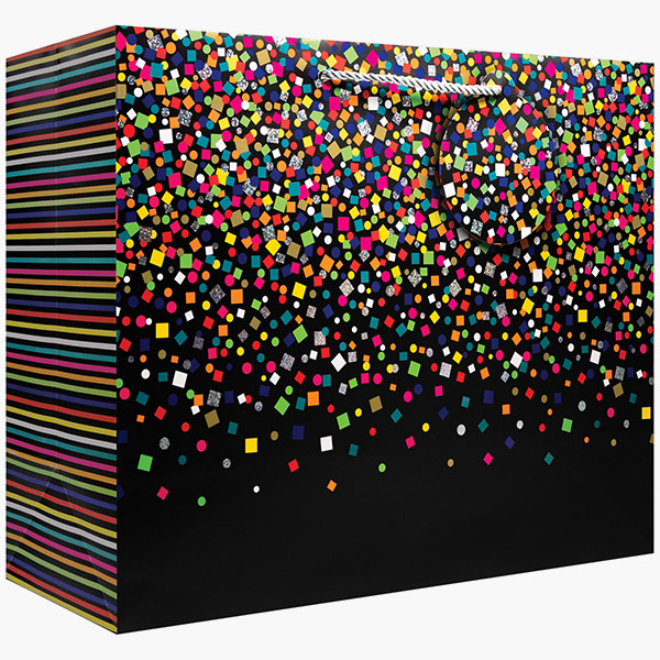Party Popper Jumbo Gift Bags, 17.5" w x 14" h x 7" d, 60 pack