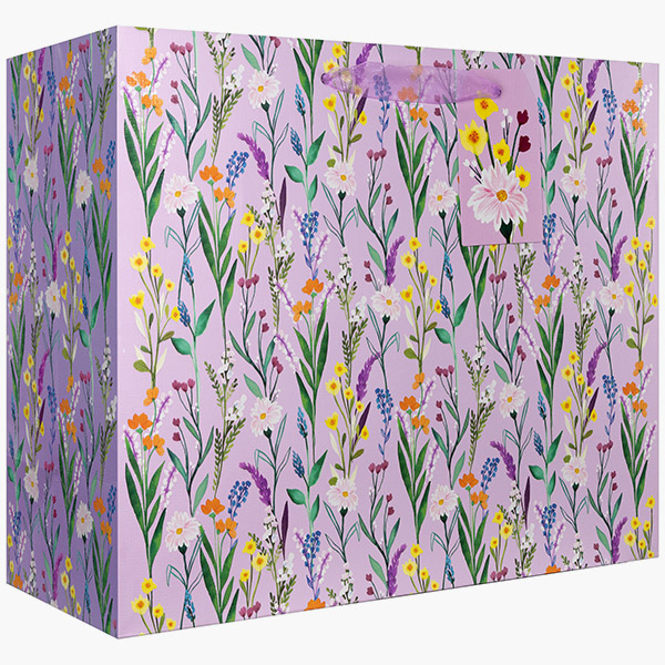 Secret Garden Jumbo Gift Bags, 17.5" w x 14" h x 7" d, 60 pack